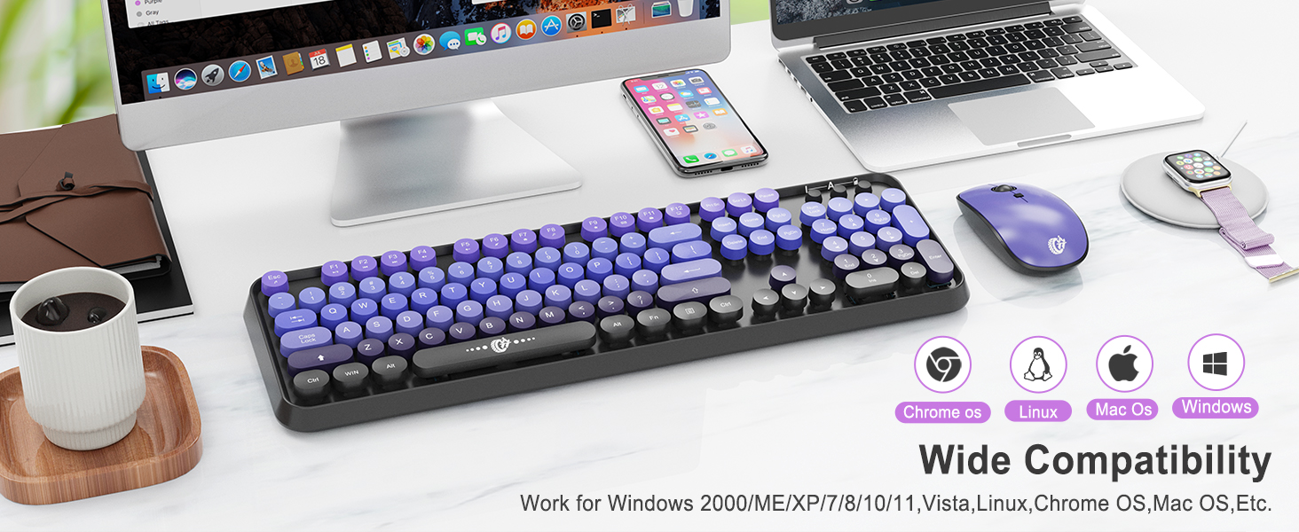 retro keyboard wireless