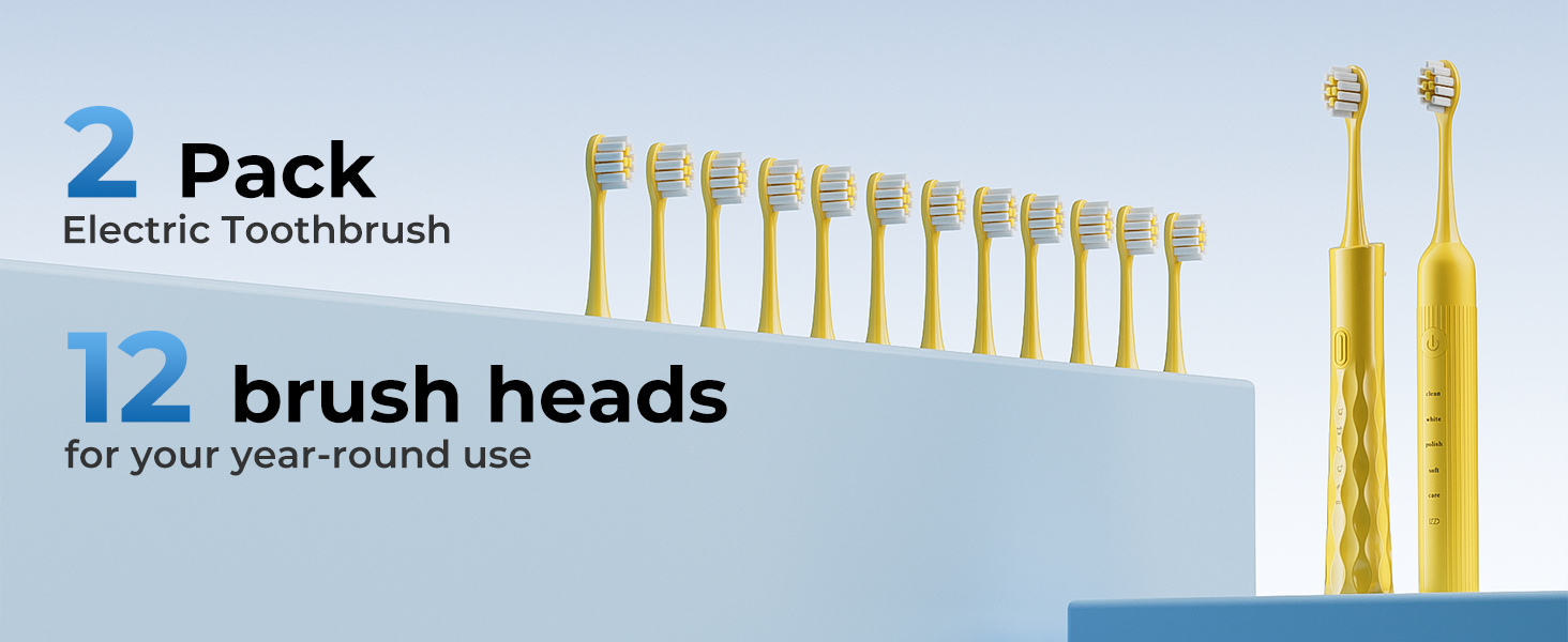 2 Pack Electric Toothbrush