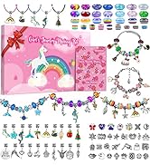 150 Pcs Charm Bracelet Making Kit - Gionlion Jewelry Making Supplies Beads - Unicorn/ Mermaid Cra...