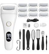 Electric Foot File Callus Remover for Feet - 9pcs Larger Grinding Head&3Speed, Pedicure Kit Foot ...
