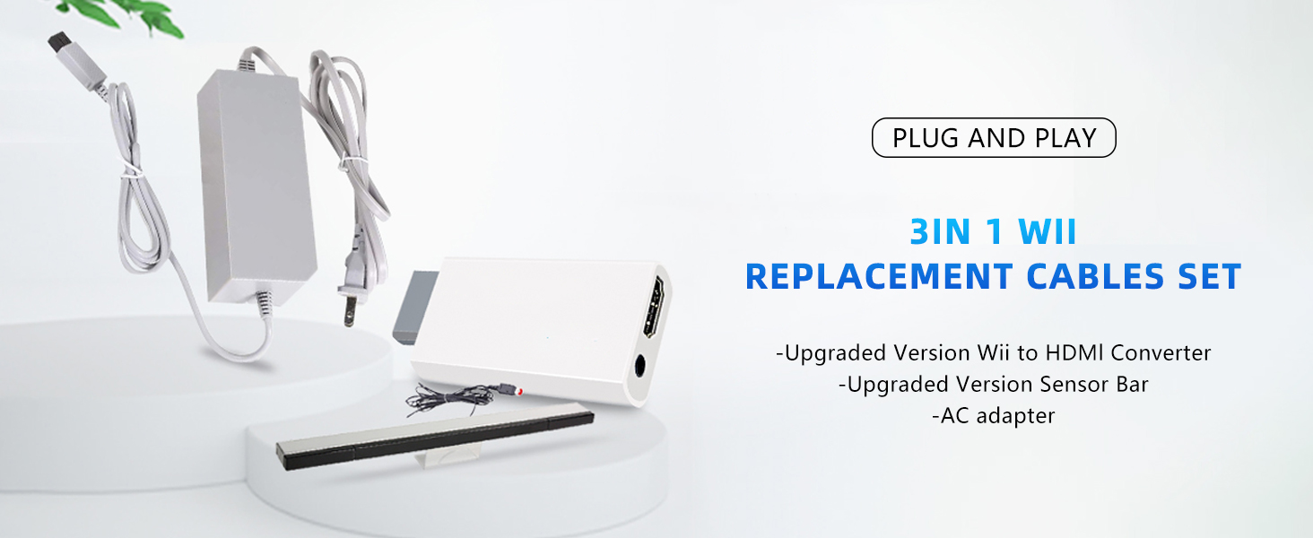 3 IN 1 WII REPLACEMENT CABLES SET