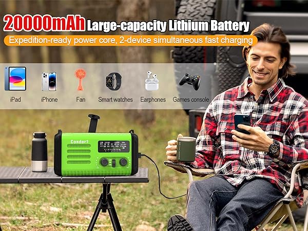 radios portable am fm portable radio crank radio flashlight cell phone charger