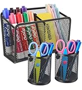 Magnetic Pen Holder, Metal Strong Magnet Pen Cup Magnetic Marker Storage Basket Locker Organizer ...
