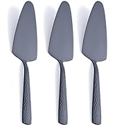 FULLYWARE Matte Black Cake Pie Server, 9.4-inch Stainless Steel Heavy Duty Pizza Spatula, Satin F...