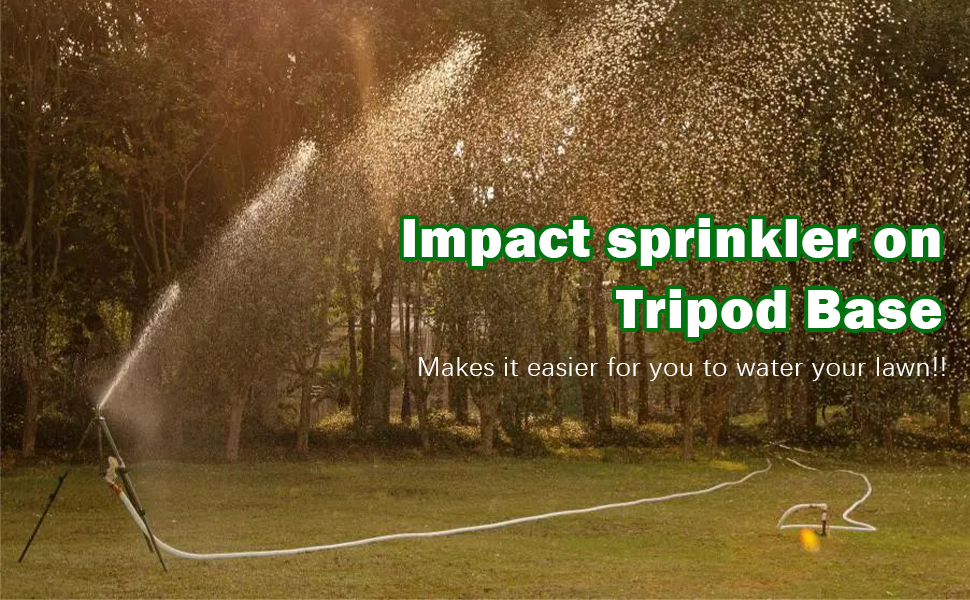 Impact Sprinkler on Tripod Base