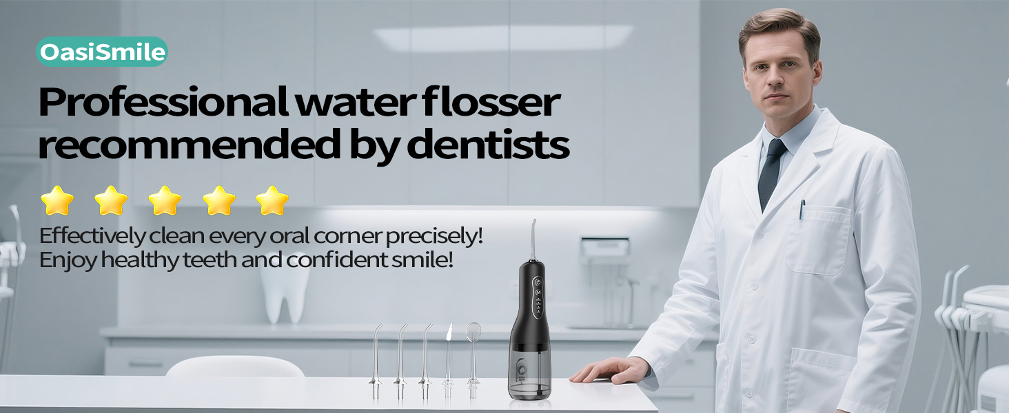 OasiSmile Water Flosser for Teeth Cleaning, Professional Water Flosser
