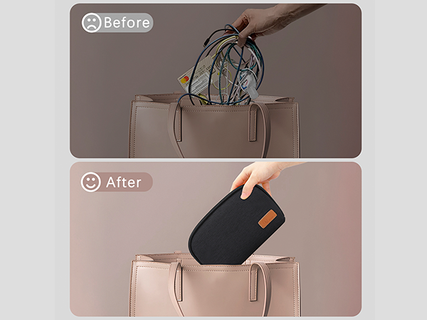 the storage pouch excellent for organizing and storing charging equipment
