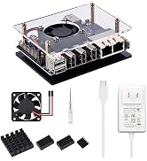 DVOZVO Orange Pi 5 Plus Case with Power Supply Kit, Orange Pi 5 Plus Case with 40mm Fan, 4pcs Alu...