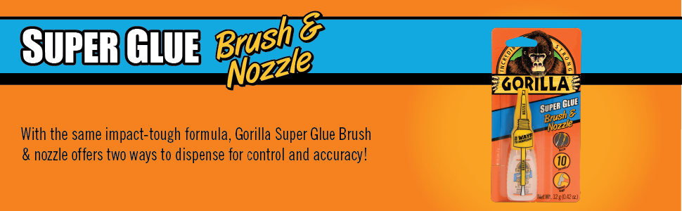 Gorilla Super Glue Brush and nozzle Applicator