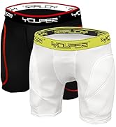 Youper Boys Youth Padded Sliding Shorts with Cup Pocket for Baseball, Football, Lacrosse