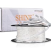 Shine Decor LED Strip Lights Dimmable 150FT/45M, SMD 120LEDs/M 110V-120V AC LED Rope Lights Outdo...