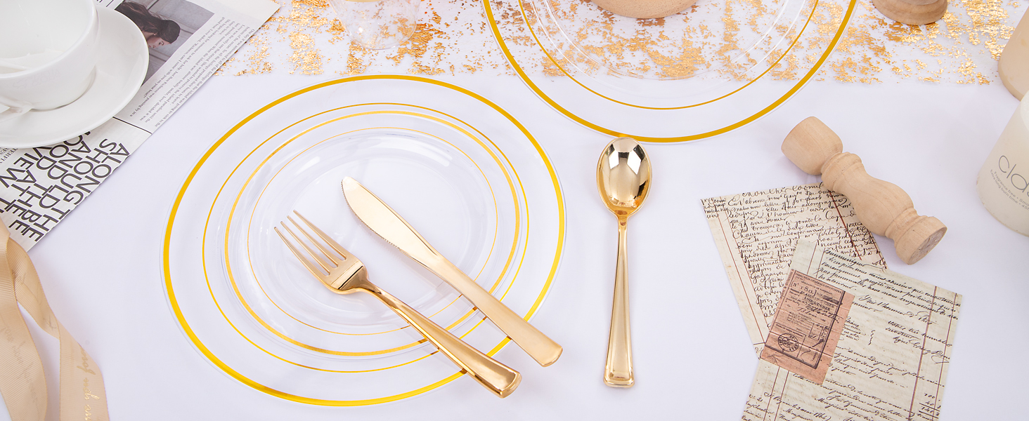 clear plastic plates