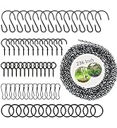 YINGFENG 236 Inch Black Metal Hanging Chains and Hanging Basket Hooks Set for Bird Feeders, Birdb...