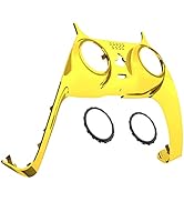 eXtremeRate Chrome Gold Glossy Decorative Trim Shell Compatible with ps5 Controller, DIY Replacem...
