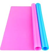 Silicone Mat, LEOBRO 2 Pack 15.7" x 11.7" Large Silicone Sheet for Crafts Jewelry Casting Mold Ma...