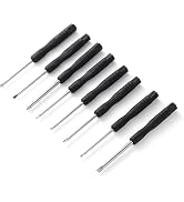8Pcs Black Precision Screwdriver Set, Phillips, Slotted, Screwdriver Repair Tool Kit, Non-Slip Gr...