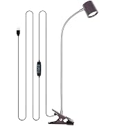 Dott Arts Desk Lamp,USB Clip On Light with 3 Color Modes,LED 10 Levels Brightness Reading Lamp, 3...