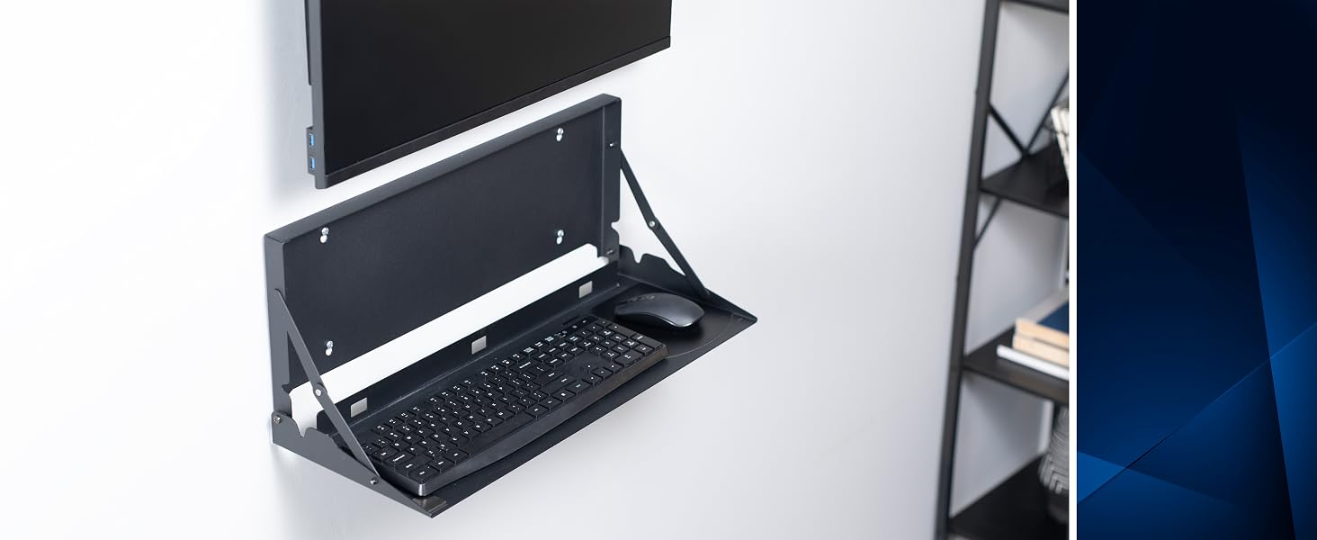 Flip Down Keyboard Tray Wall Mount