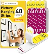 Picture Hanging Strips Heavy Duty, Damage Free Picture Hangers for Walls Without Nails/Tools, Wal...