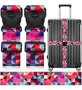 Luggage Straps for Suitcases, Travel Adjustable Belt with Quick Release Buckle, Heavy Duty Nylon ...