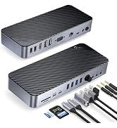 ORICO 20-in-1 Docking Station with 10Gbps USB-C, 4K HDMI, 4K DP, VGA, Audio, 10 Gbps USB-C and 5 ...