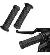 Gasedin 2 PCS Motorcycle Hand Grips, 7.8" Anti-Slip Soft Rubber Thruster Grip Handlebar, Comforta...