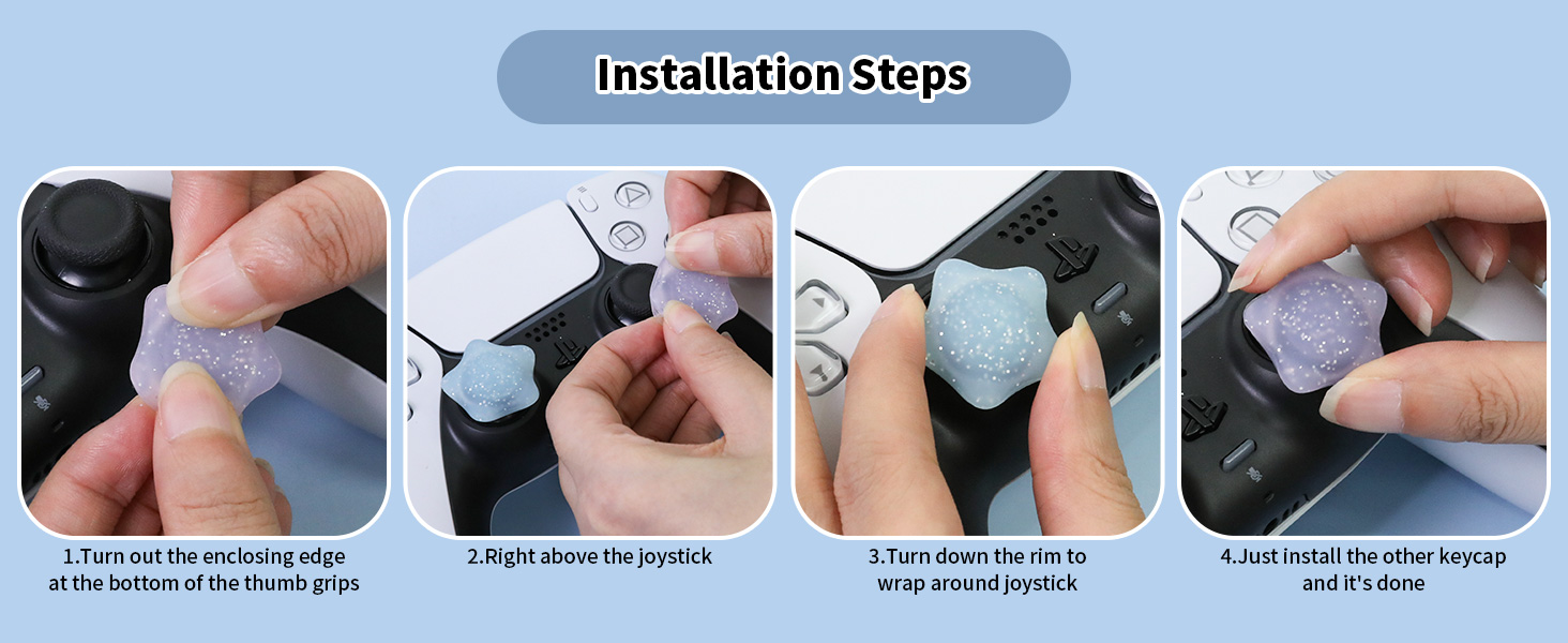 Cute Switch 2 Thumb Grips Cap for PS5 PS4 Xbox Switch Pro Steam Deck Controller