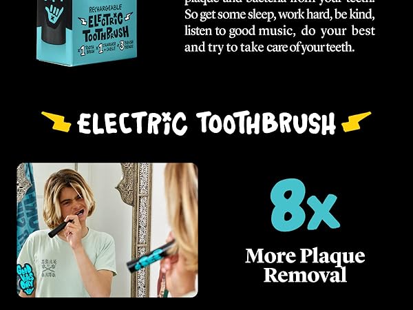 Made by Dentists Sonic X Electric Toothbrush + Replacment Heads- Good Vibes Only