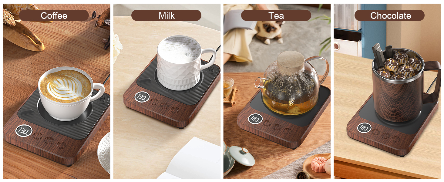 Coffee Mug Warmer & Mug Set for Desk, Electric Coffee Cup Warmer with 16oz Heated Mug