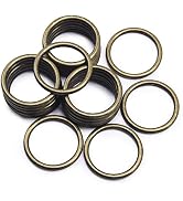 SEMINI 20PCS Metal O Ring Buckles, Solid Welded Round Metal Loop for DIY Craft Hardware, Webbing ...