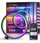 PEYPLAY Smart LED Table Lamp, RGB+IC Lighting, Color Changing Night Light, Music Sync, DIY Mode, ...