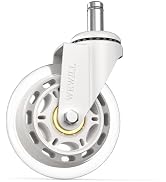 WEWILL Office Chair Wheels, White&Clear