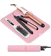 Suafrnut Oversize Silicone Heat Resistant Mat, Portable Travel Mat Cover for Curling Irons, Flat ...