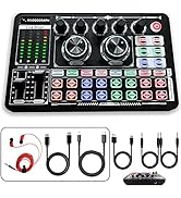 KILOGOGRAPH Sound Board F999 Plus - Audio Mixer with Effects, Audio Interface for PC Mac iOS Andr...