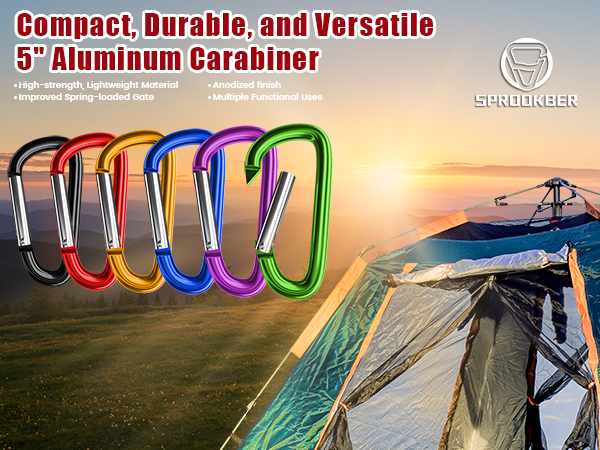 5 inch aluminum carabiner