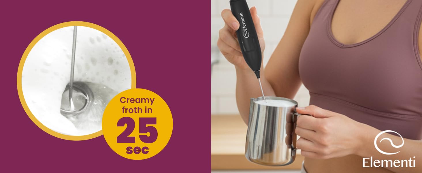 Be Your Own Barista Create café quality foam at home with elementi