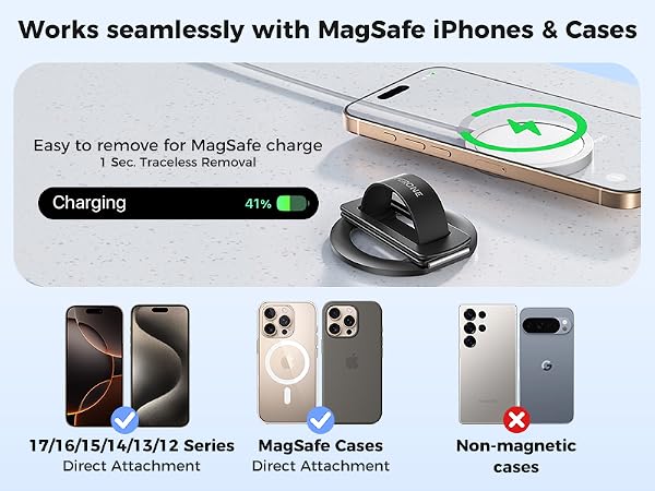 Works seamlessly with MagSafe iPhones 17-12 Cases iPhone 12/13/14/13