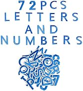 Harsgs 72 PCS Iron on Letters Numbers Patches, Embroidered Patches Letters A-Z Numbers 0-9 Appliq...