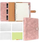 FYY A5 Binder Refillable Planner Notebook 6 Ring PU Leather Binder Journal with Pockets, Dividers...