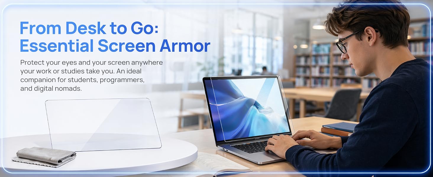 Anti Blue Light Blocking Screen Protector Panel