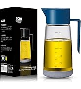 Olive Oil Dispenser Bottle for Kitchen with Leakproof and Dust Cover, Auto-Open & Close Glass Oli...