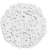 0.7" Iron on Letters Patches for Fabric, Clothing, Hats, Tote Bags, White | Mini Letters Patches ...