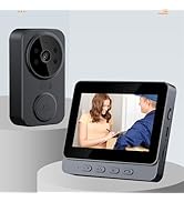 Video Intercom System, 4.3 Inches Video Doorbell with Camera and Monitor, 2.4GHz WiFi Wireless Vi...