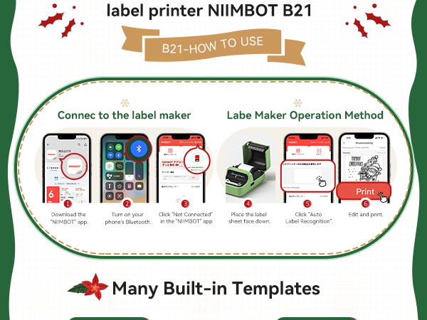 easy to use b21 label maker with NIIMBOT APP