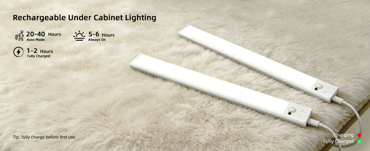 Rechargeable Under Cabinet Lighting,Magnetic Closet Lights Battery ,Night Lights for Kitchen