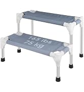 Makerfire Dog Stairs for Small Dogs and Cats (2-Step), Dog Steps for Bed/Couch, Pet Stairs for Do...
