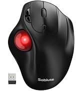 SABLUTE Trackball Mouse with 5-Level DPI, Ergonomic Mouse Wireless 2.4G Plug-and-Play for 3 Devices
