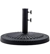 Helios&Hestia 40 lb Heavy Duty Round Resin Patio Umbrella Base Stand Weight for Outdoor Market Ta...