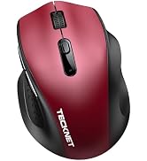 TECKNET Wireless Mouse for Laptop, (BT5.2/3.0 & 2.4G) Bluetooth Wireless Mouse, Silent Click, 5-L...