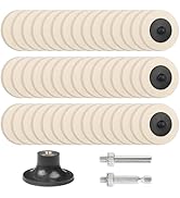Shineboc 48Pcs 2 Inch Compressed Wool Polishing Wheels Quick Change Sanding Discs with 1/4
